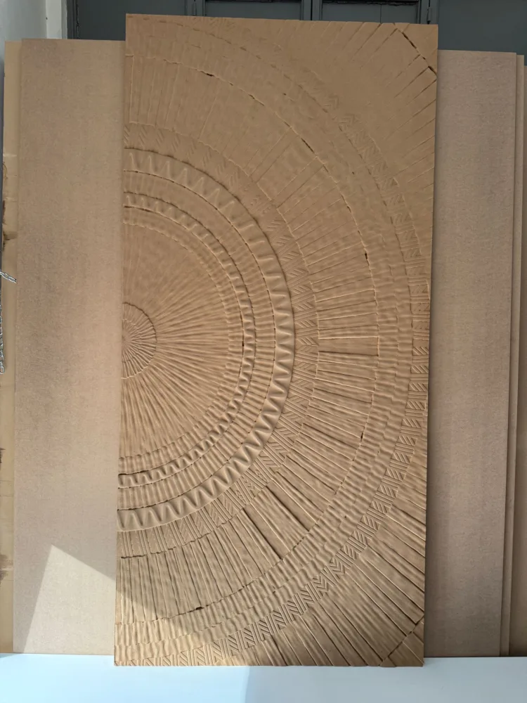 Yarım daire geometrik desenli panel