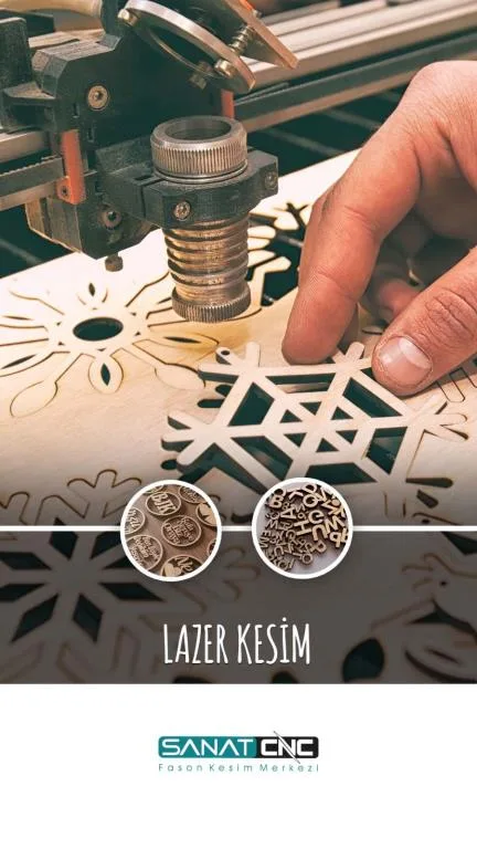 Küçük logo parçalarında üretim görünümü